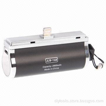2,800mAh Colorful Metal Plating Skin Portable Power Bank for iPhone 5, 500mAh Output Current